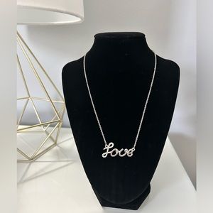 NWT Lia Sophia Silver Love Necklace